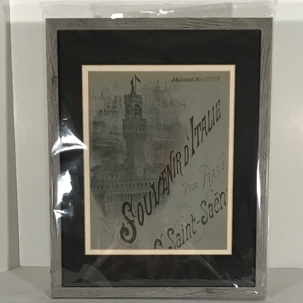 Sheet Music Custom Art Pieces - Classical Series "Souvenir D'Italie" (grey) - Picture 4 of 4